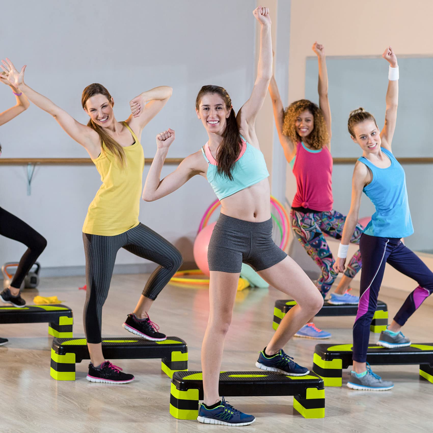 Aerobic Stepper für zuhause, Steppbrett, 3 einstellbare Höhen(10cm/15cm/20cm), Geeignet für den Heim und Bürogebrauch