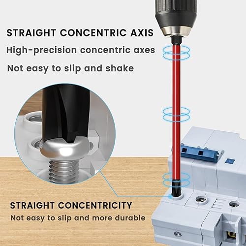 Miniatura 6 de Phillips - Juego de puntas ranuradas para electricistas LATTOOK 6 piezas de puntas de destornillador de cabeza cruzada Phillips ranuradas para