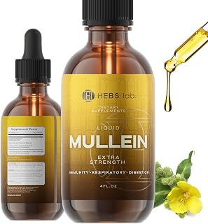 Mullein Leaf Extract for Lung Cleanse and Health - Mullein Drops Made in USA - Lung Support Supplement - Herbal Respiratory Support - Mullein Extract Tincture 4 Fl Oz