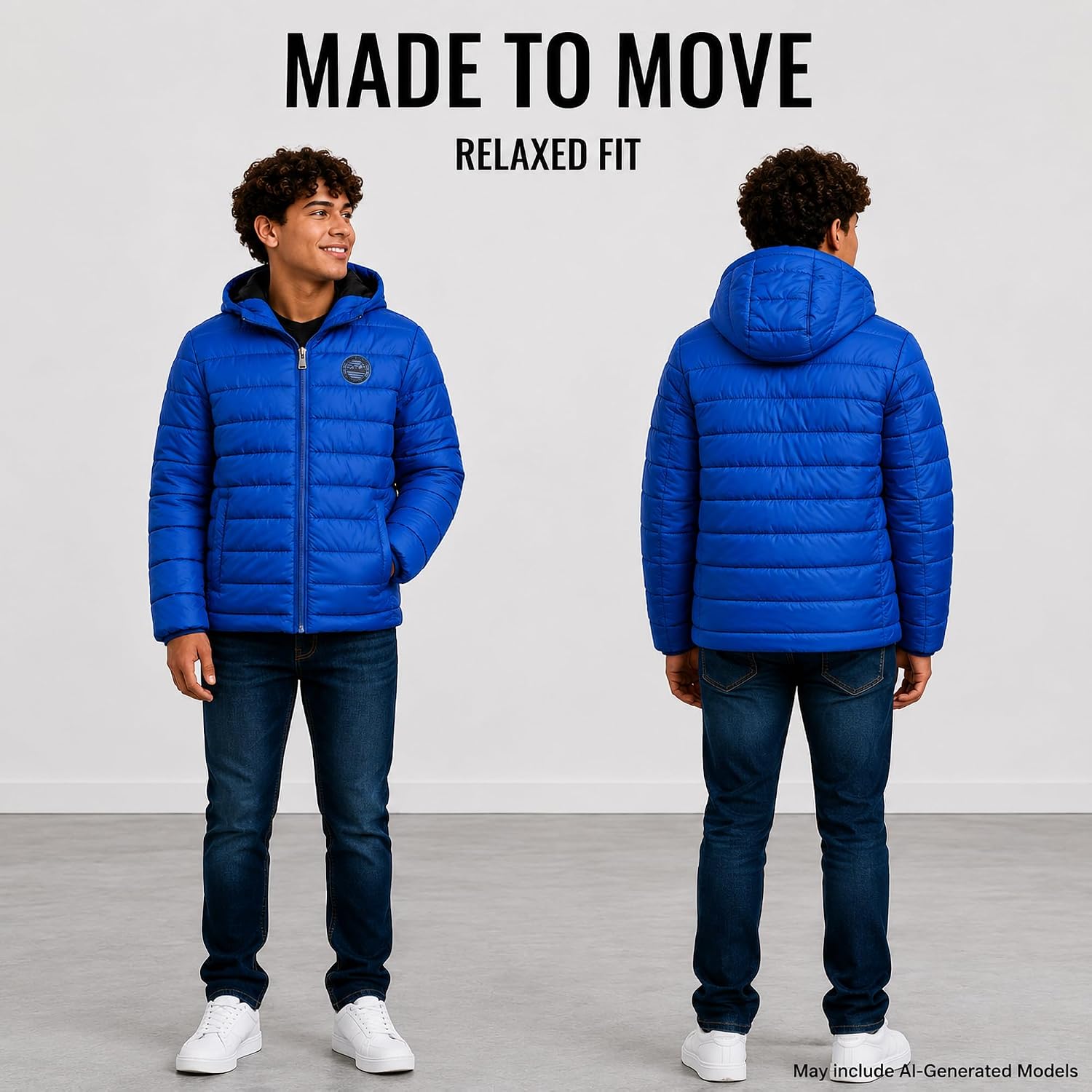 Boys Puffer Jacket - Quilted Zip-Up Packable Puffer Winter Coat | Warm Lightweight Wind and Water Resistant Outerwear for Cold-Weather Play, School, Travel, and Frosty Days
