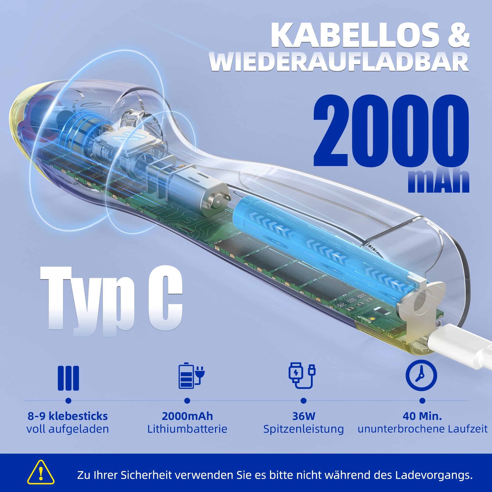 Bosch PKP 3,6 LI Draadloos Lijmpistool - | Gecontroleerde