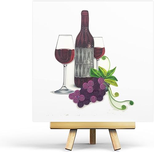 Miniatura 4 de Tarjeta de felicitación para graduación, jubilación, felicitaciones, boda, aniversario, Año Nuevo, hija, esposa, jefe, mamá, amiga (vinos tintos)