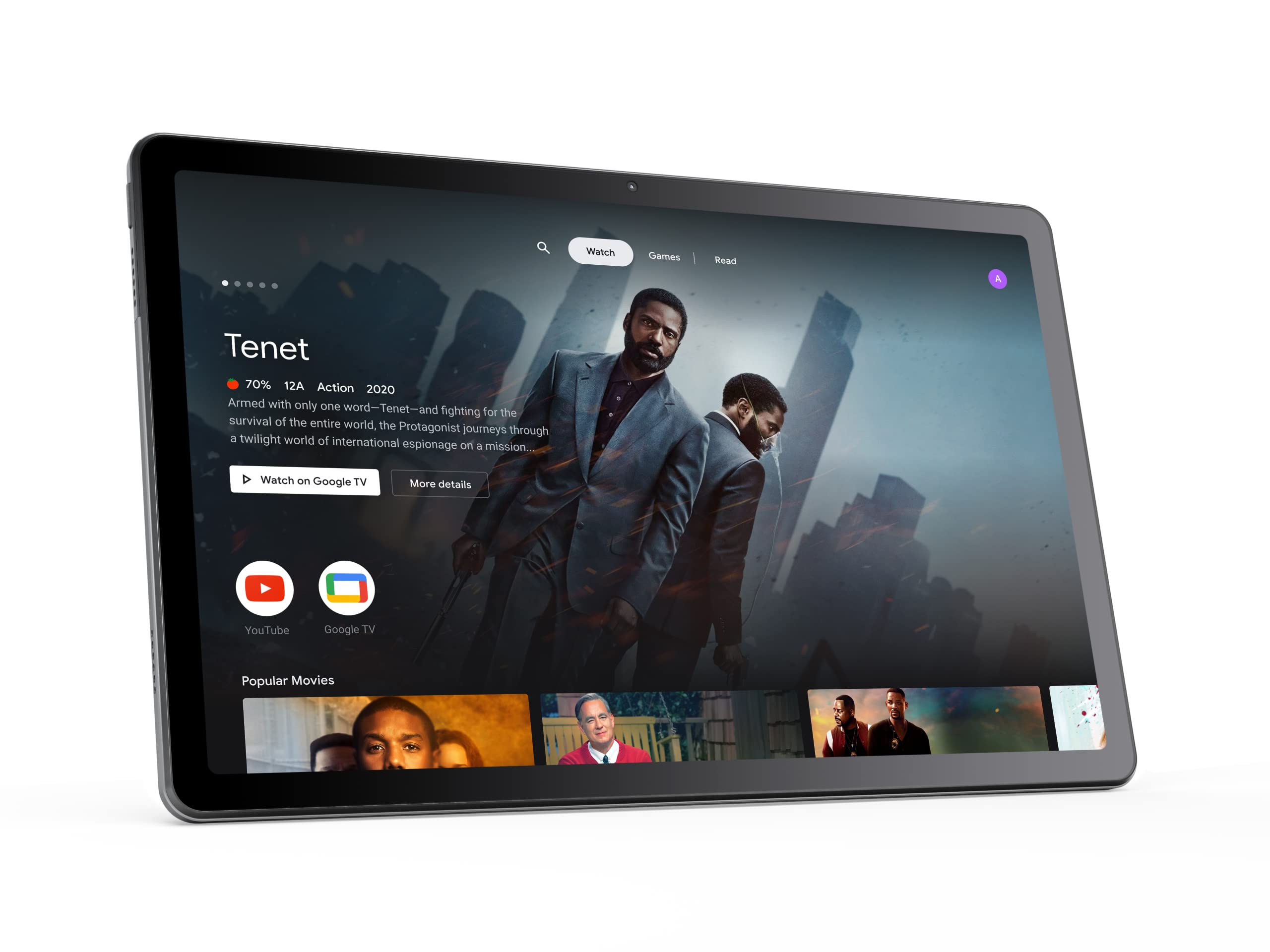 Lenovo M10 Plus TB125FU Tablet, MediaTek Helio G80, 4 GB RAM, 64 GB SSD, Android 12, QWERTY, Szary, 10,6 Cala