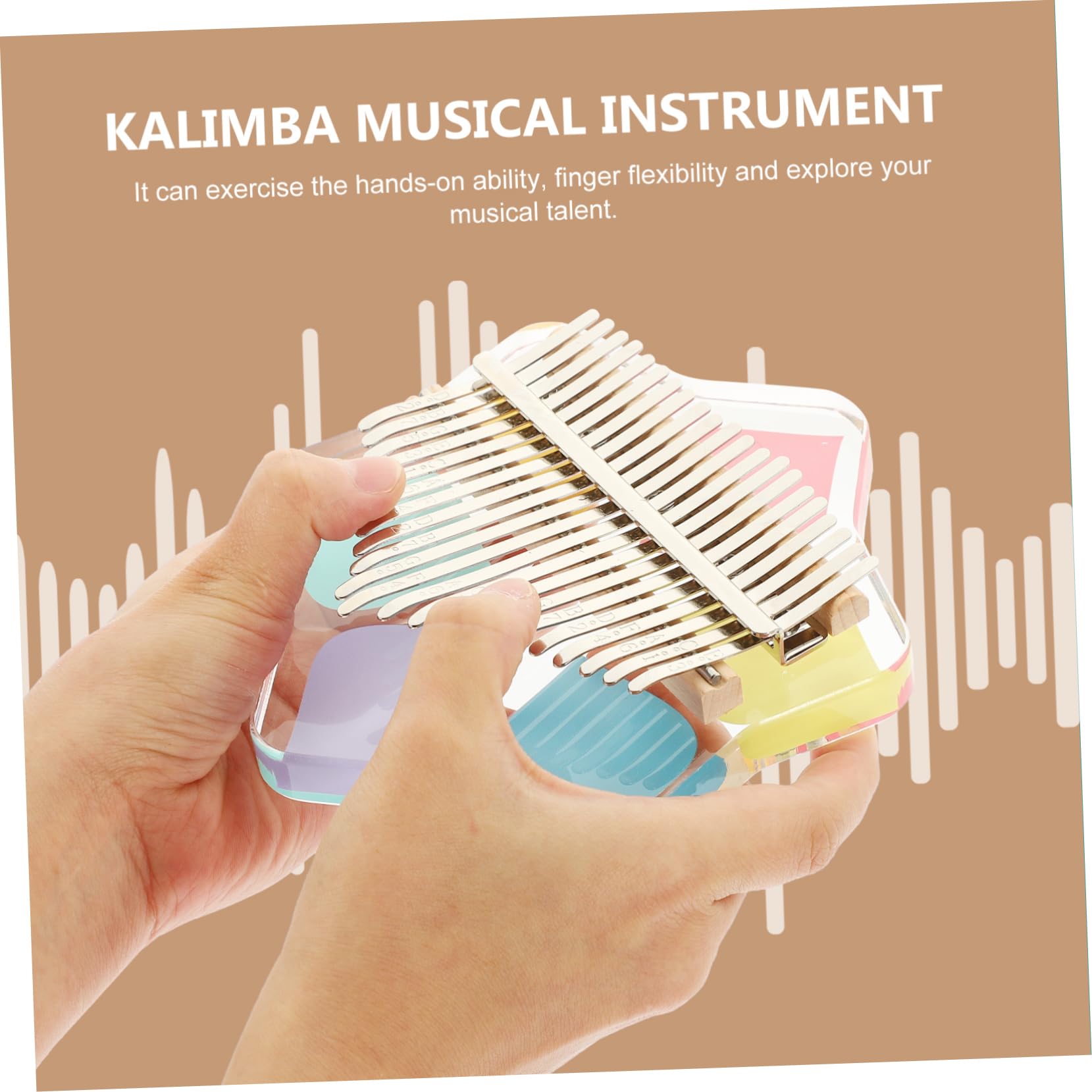 ibasenice Kalimba Miniature Acrylique Piano Kit De Touches Instrument De Musique Léger Pour Débutants