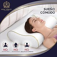 Vista 4 de Almohada de espuma viscoelástica Royal Therapy Queen, Pharmonis USA, almohada para el cuello, almohada de bambú ajustable para dormir de lado