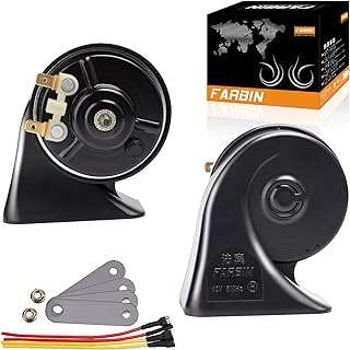 FARBIN Car Horn 12V Super Loud Train Horn Replacement Kit Waterproof Universal for Car Motorcycle Truck Boat