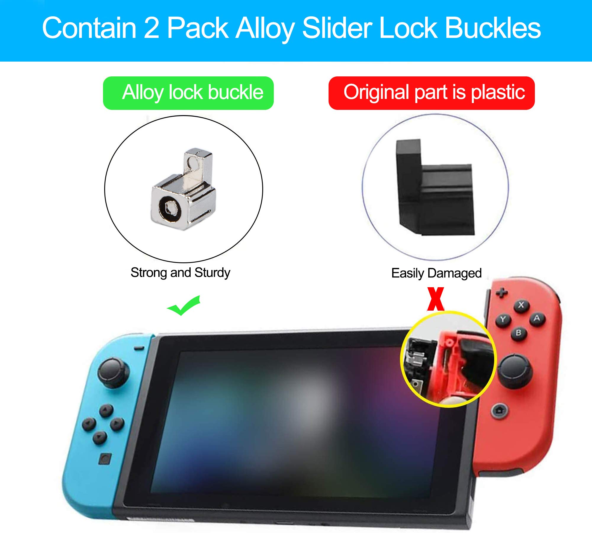 Tunejoy Recambios 3D de Joysticks Analógicos para Joy-Con Switch Herramientas de Reparación con Destornillador ThumbStick Bloqueo de Hebilla Cepillo de Limpieza 16 Piezas