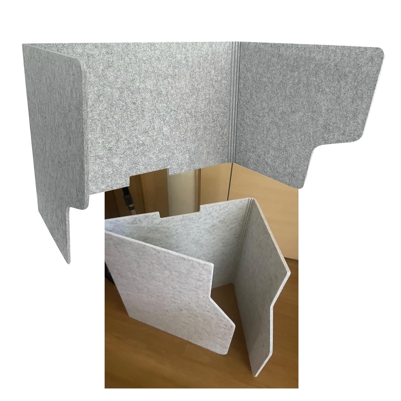 Divisor De Privacidad Separador De Mesa Oficina De 3 Paneles Plegable