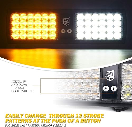 Vista 10 de Xprite - Luces LED estroboscópicas para vehículos de emergencia Ámbar,verde ámbar.,Azul,Verde,Rojo -,rojo y azul,Blanco,Blanco y azul,blanco