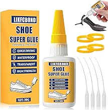LIKFCBOND 30g Extra Strong Shoe Glue, Waterproof Shoe Glue, Transparent Schuhsohlen Kleber, Professionell Shoe Glue for Leather Shoe Repair, Gymnastics, Running, Boots