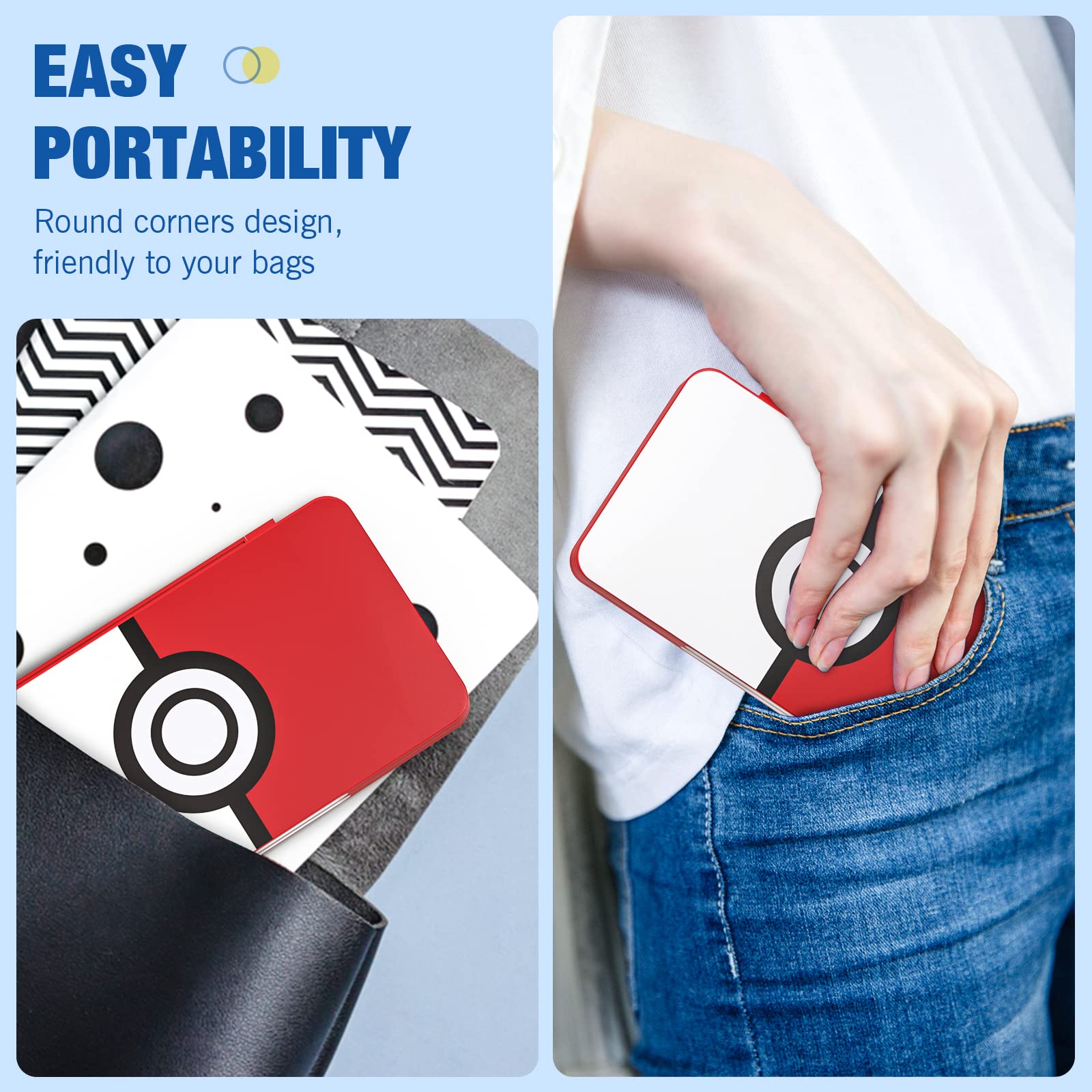 MoKo Porta Schede, Custodia Porta Cartucce di Gioco Compatibile con Switch 2/Switch OLED 2021/Lite, Custodia Protettiva con 48 Scompartimenti Schede Gioco, 24 Scompartimenti Micro SD, Bianco&Rosso