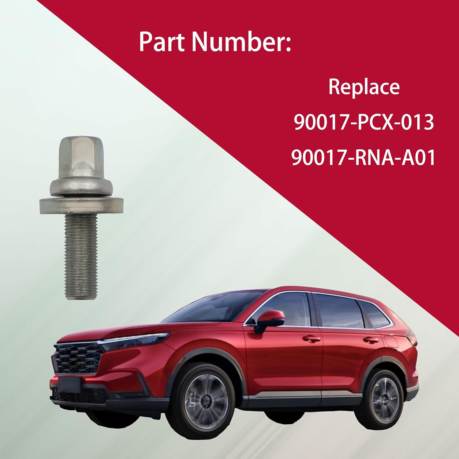 Pulley Bolt and Washer Compatible with Honda Accord 2003-2024 CRV CR-V 2002-2024 Civic 2002-2023 Element 2003-2011 Replaces 90017-PCX-013