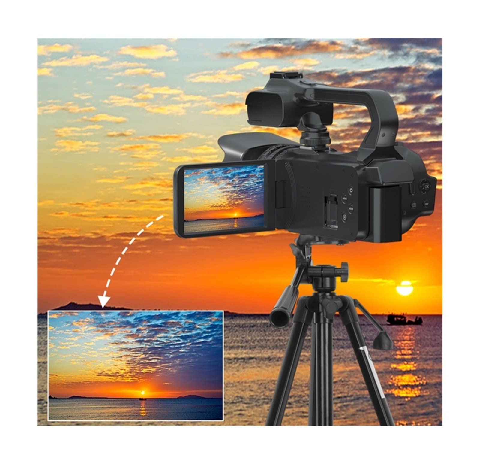 Fotocamera digitale, Fotocamere per la fotografia, Videocamere digitali da 64 MP Videocamera professionale Full 4K Vlog Streaming Webcam Messa a fuoco automatica Videoregistratore Fotografia Portatile