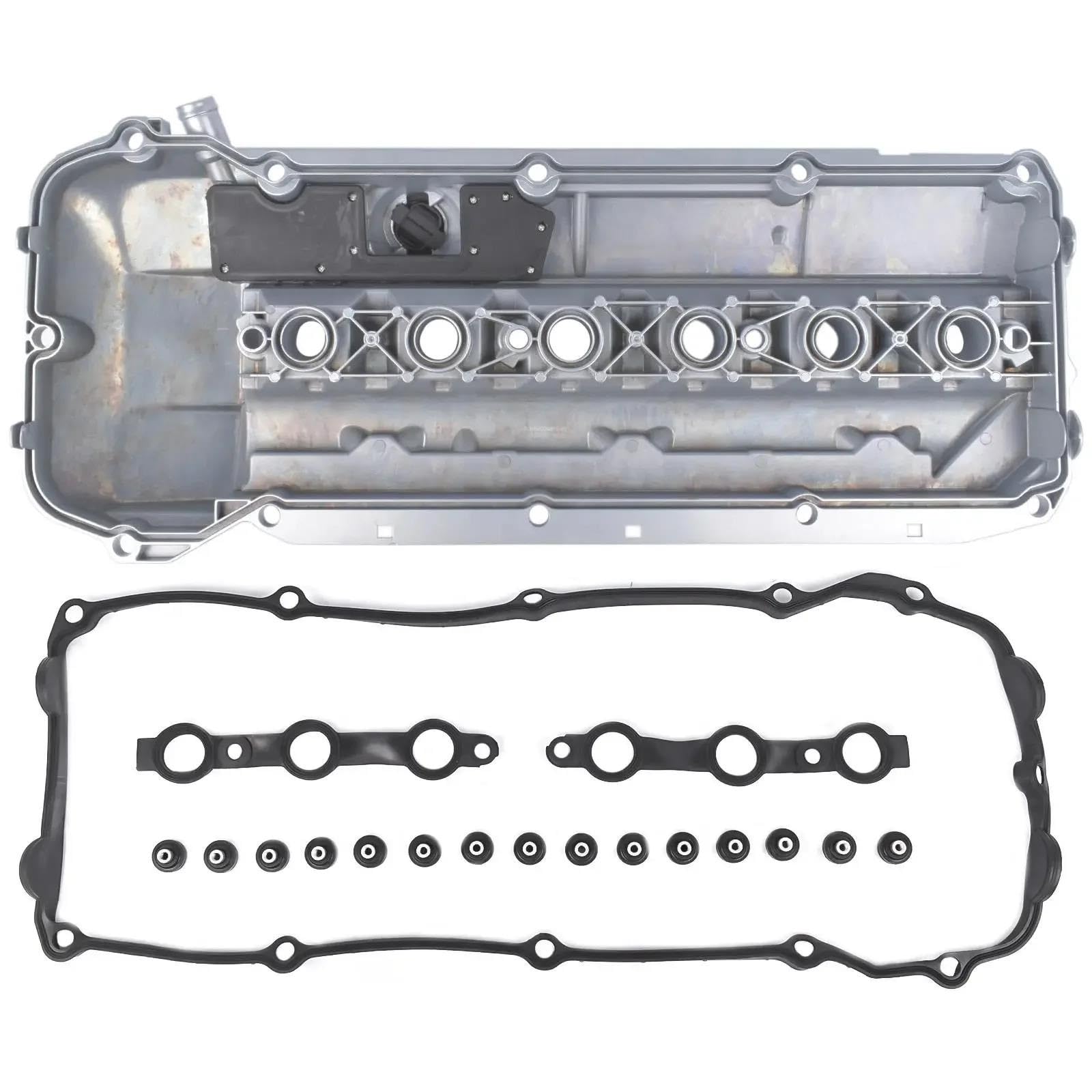 Tapaderas de válvulas Kit De Tapas Válvulas Aluminio Para 325i 330Ci 525i E46 E39 E53 E60 E85 E61 X3 X5 Z4 11127512839 Tapa de válvula de culata