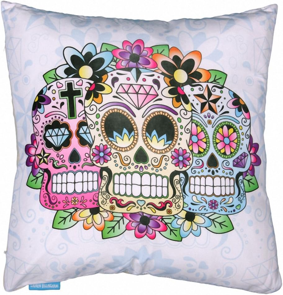 Decorative Day of the Dead Skull Cushion