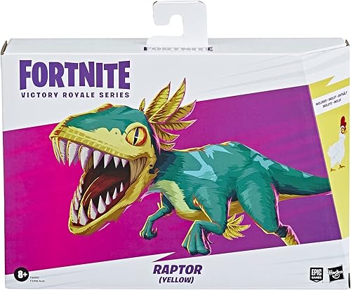 Miniatura 2 de FORTNITE Victory Royale Series Raptor (amarillo) Figura de acción coleccionable con accesorios, 6 pulgadas