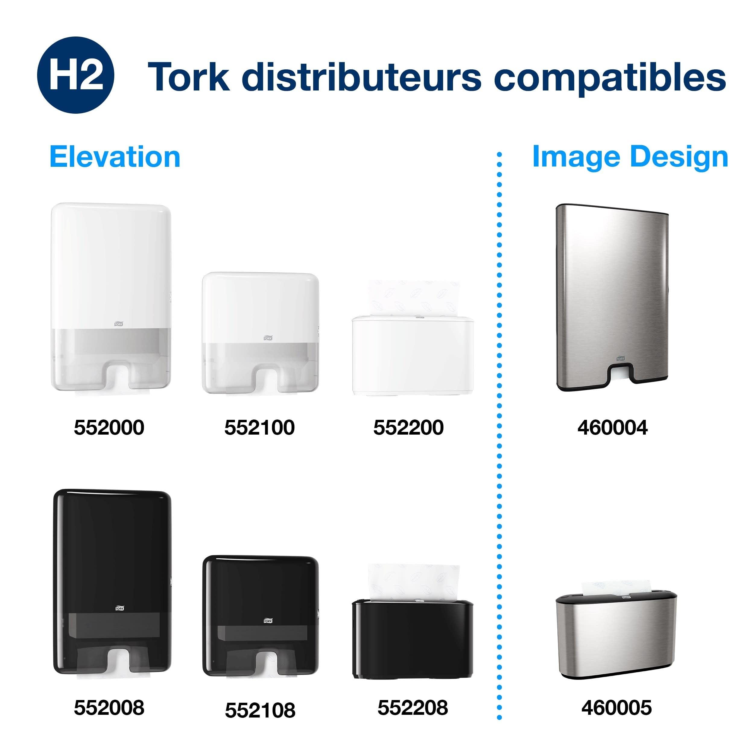 Tork Xpress Essuie-mains interfoliés blancs H2, Advanced, 100% fibres recyclées, 20 x 190 feuilles, 471132