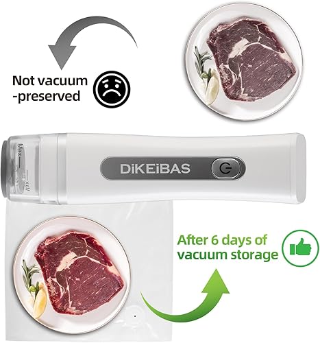 Miniatura 7 de Sellador al vacío de mano con 30 bolsas reutilizables  6 veces más frescura, sellado de un solo toque y recargable  Sin BPA, bolsas a prueba de