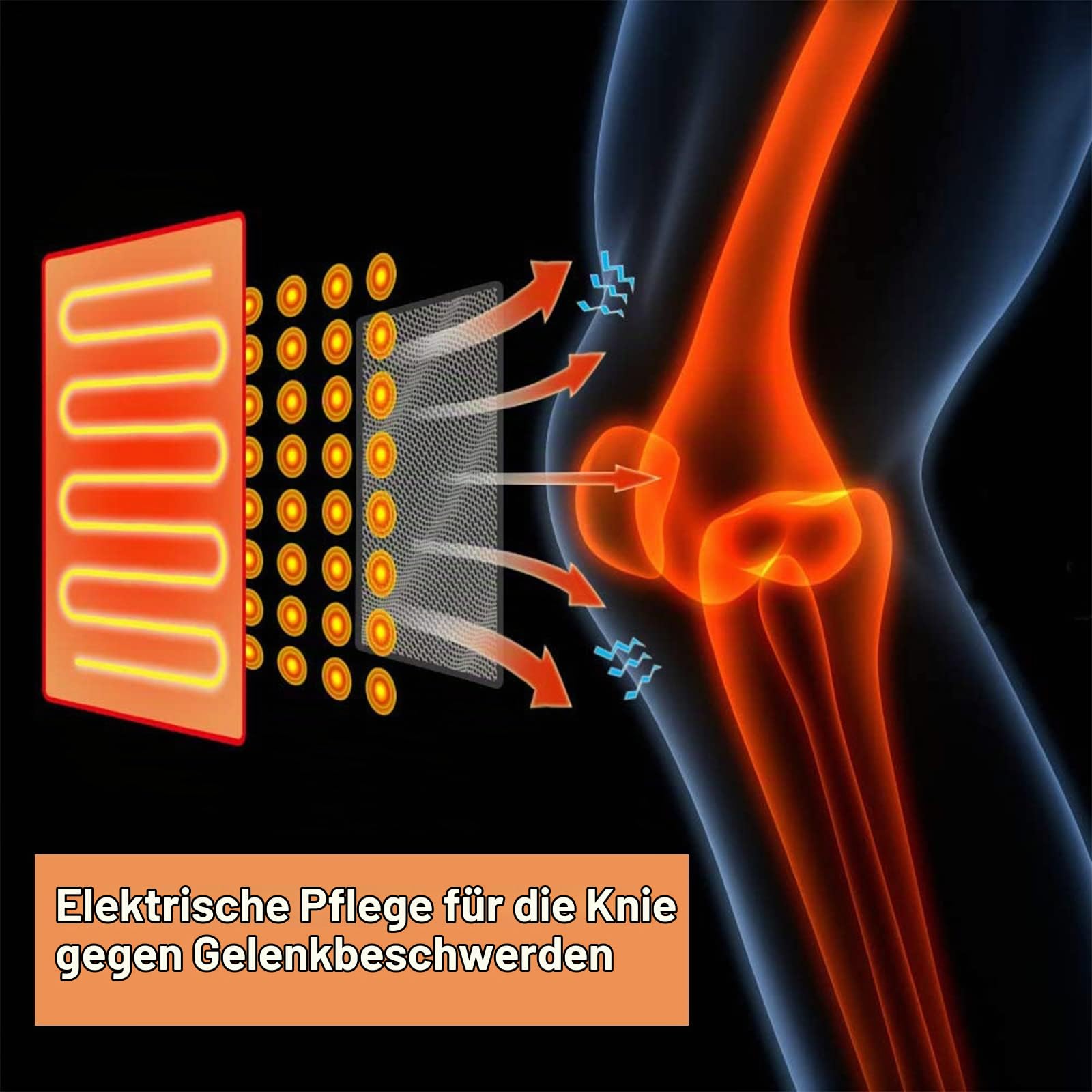 Schulter-Knie-Massagegerät, 2-Wege-Verwendung, Vibrationsmassage, Heizung, kabelloses Gerät, Elitzia ETKS921, 2 Stück, ein Set