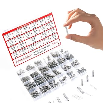 300 Pack Springs Assortment 304 Stainless Steel 23 Different Sizes for DIY