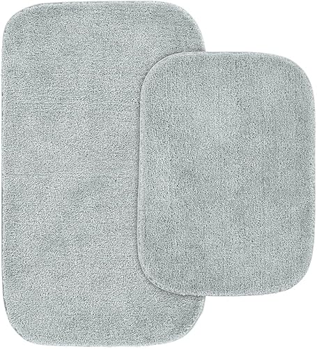 Miniatura 15 de Garland Rug 2 alfombras de baño tradicionales de nailon lavables de espuma marina (17 x 24 pulgadas, 21 x 34 pulgadas), suaves, absorbentes y Espuma