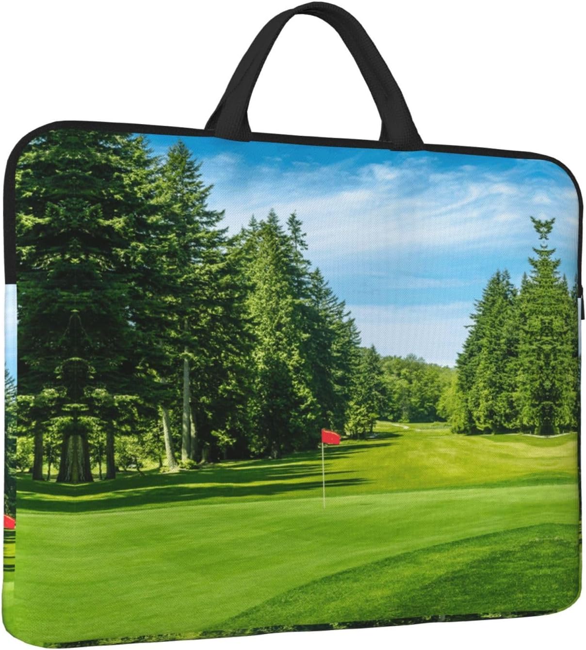 Golf Course Lawn Print Protective 14 Inch Laptop Case,Laptop Sleeve With Handle Compatible,Carrying Computer Bag