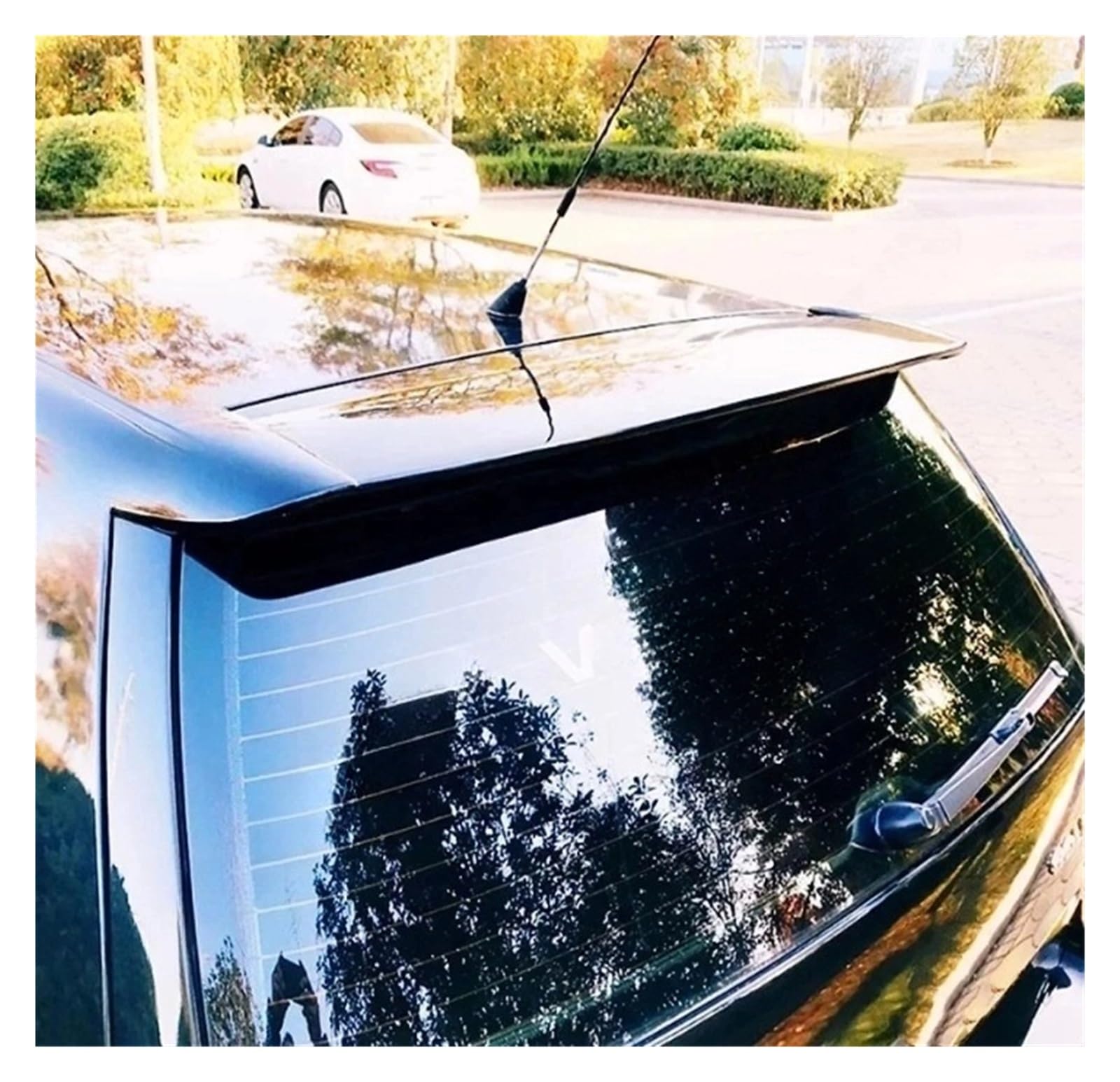 Tylny Spoiler Dachowy Bagażnika Skrzydło Kompatybilny z VW GOLF 4 Spoiler Dachowy 1998-2004 Czarny Połysk