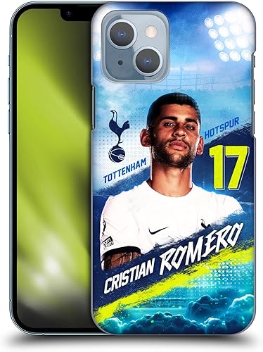 Head Case Designs Officially Licensed Tottenham Hotspur F.C. Cristian Romero 202324 First Team Hard Back Case Compatible with Apple iPhone 14