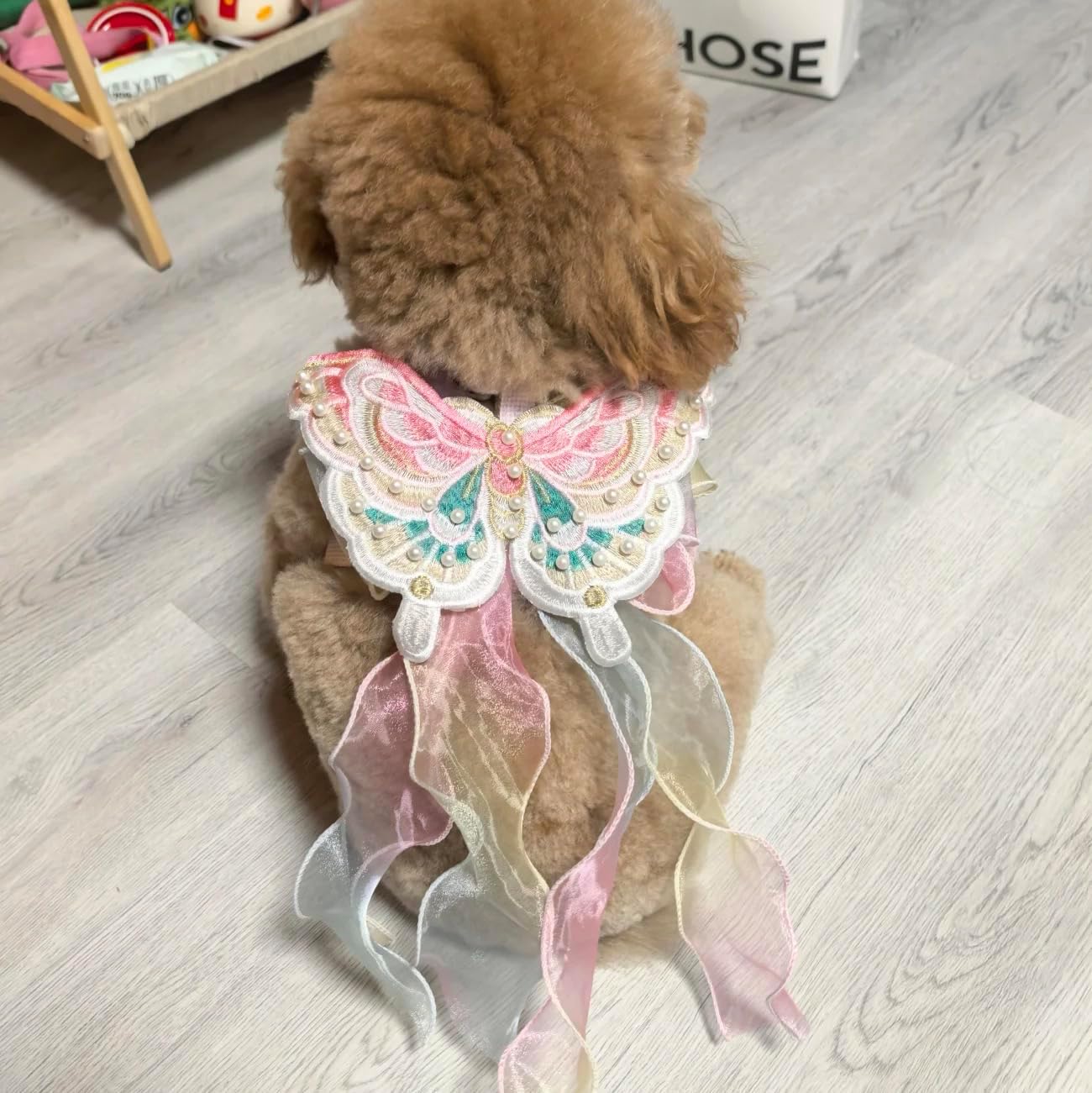 Cat Harness and Leash Set for Walking Escape Proof, Adjustable H-Style Kitten Harness Small Dog Harness with Oversized Embroidery Bow