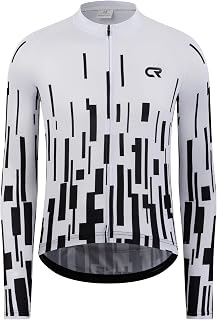 Coconut Ropamo CR Long Sleeve Cycling Jersey Mens, 3+1 Zipper Pockets Bicycle Tops Quick Dry Breathable Biking Shirt