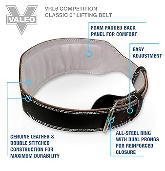 Amazon | Valeo Padded Leather 2prong Belt 6