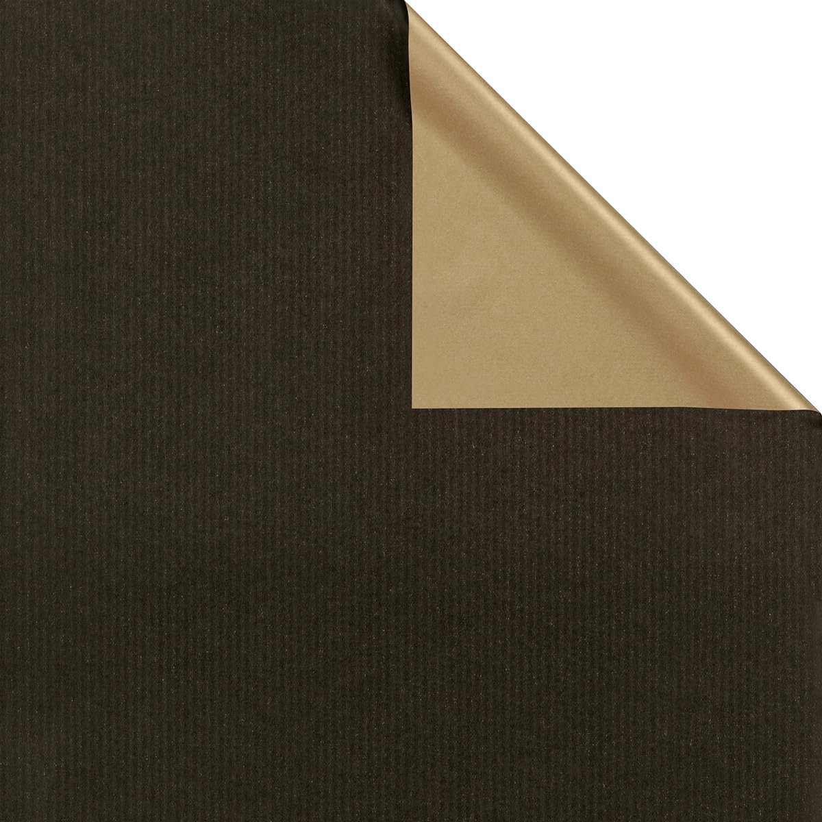 Doppelseitiges Geschenkpapier Kraftpapier eine Seite Schwarz, eine Gold 50 cm x 100 m Geschenk-Verpackung