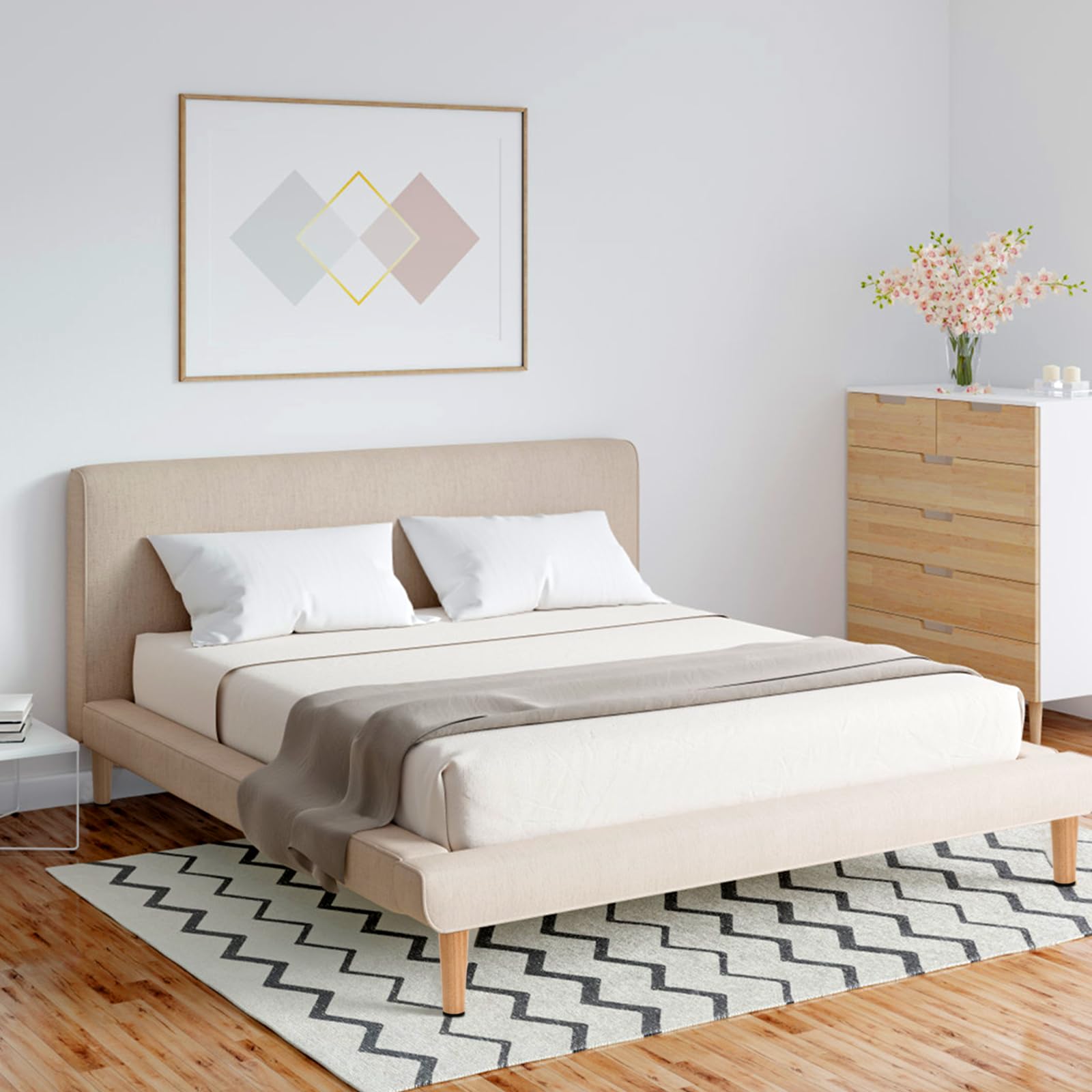 4 Gambe Per Mobili In Legno Massello - 12 Cm, Con Piastra Di Montaggio E Viti - Foto 8