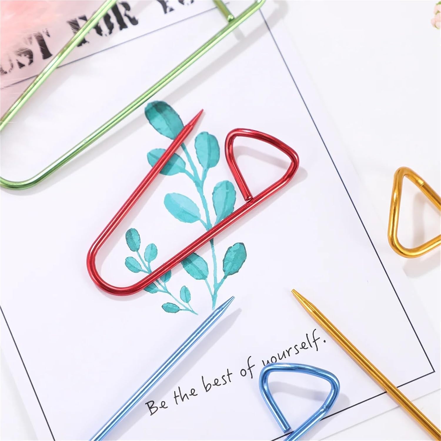 Aluminum Knitting Stitch Holders 80Pcs Alloy Holders for Crochet Yarn Blockers Various Sizes 6Cm 9Cm 12Cm 15Cm 20Cm Secure Locking Design Sewing Tools