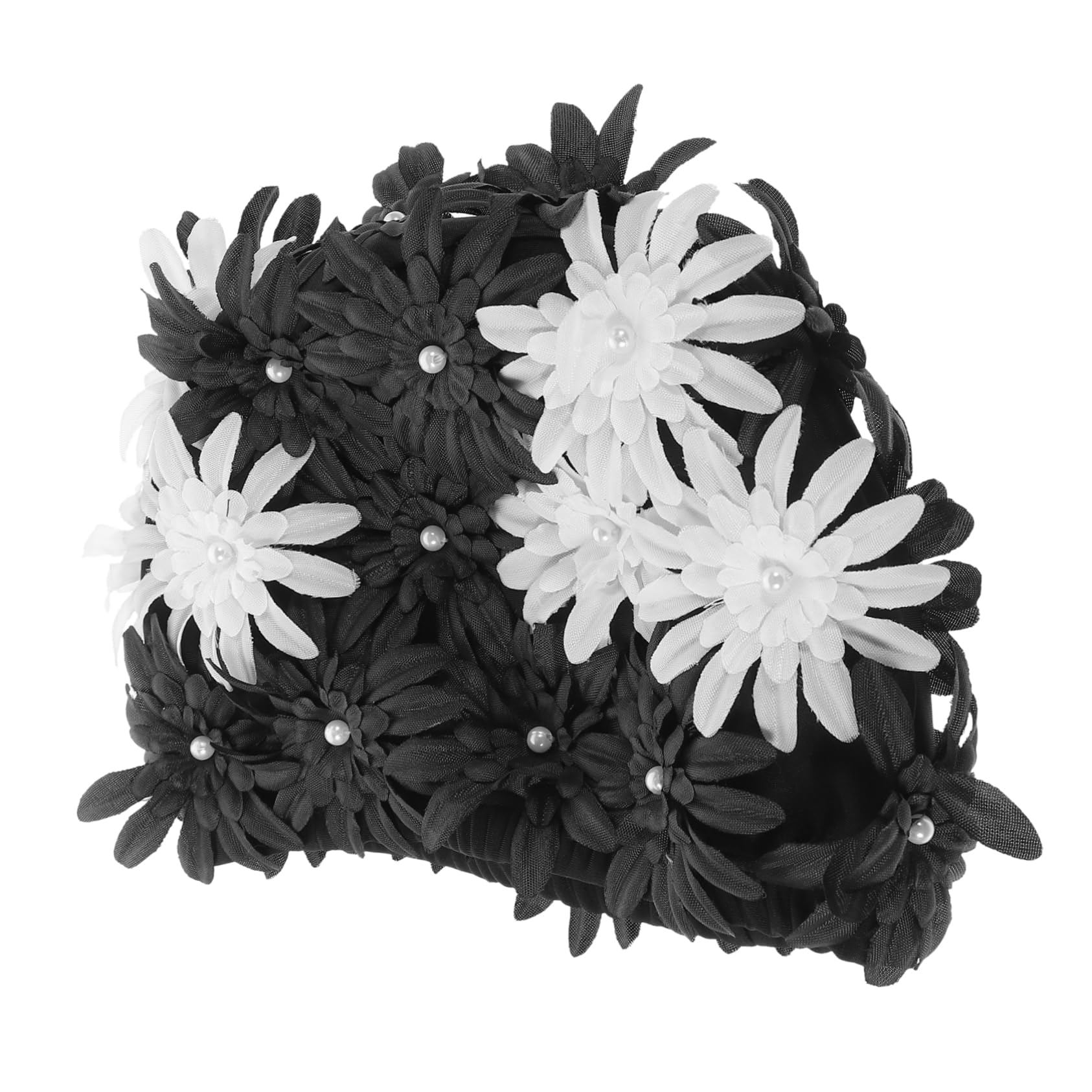 TOYANDONA Bouchon de baignade à Fleurs imperméable Adulte pour nageurs Bonnet de Bain Femme réutilisable Engrener Bouchon de Natation imperméable Bonnet de Bain en Tissu Brocart
