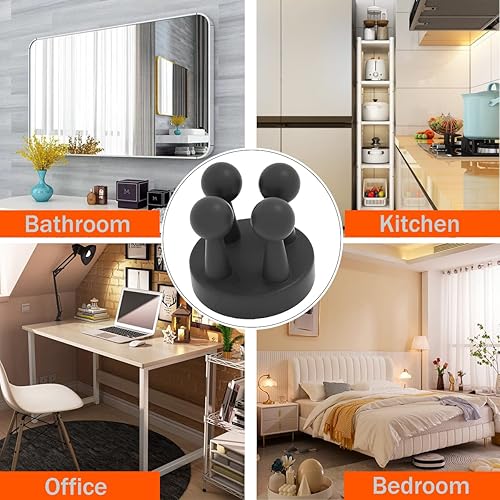 Miniatura 3 de 6 soportes de silicona para cepillos de dientes, gancho multifunción, impermeable, autoadhesivo, gancho para cepillo de dientes único, soporte para