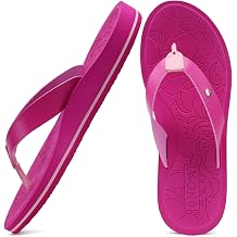 ONCAI Womens Flip Flops Comfortable Arch Support Yoga Mat Summer Beach Walking Thong Cushion Sandals Ladies Outdoor Vacation Essentials Slide Shoes Rubber Soles US Size 5-11