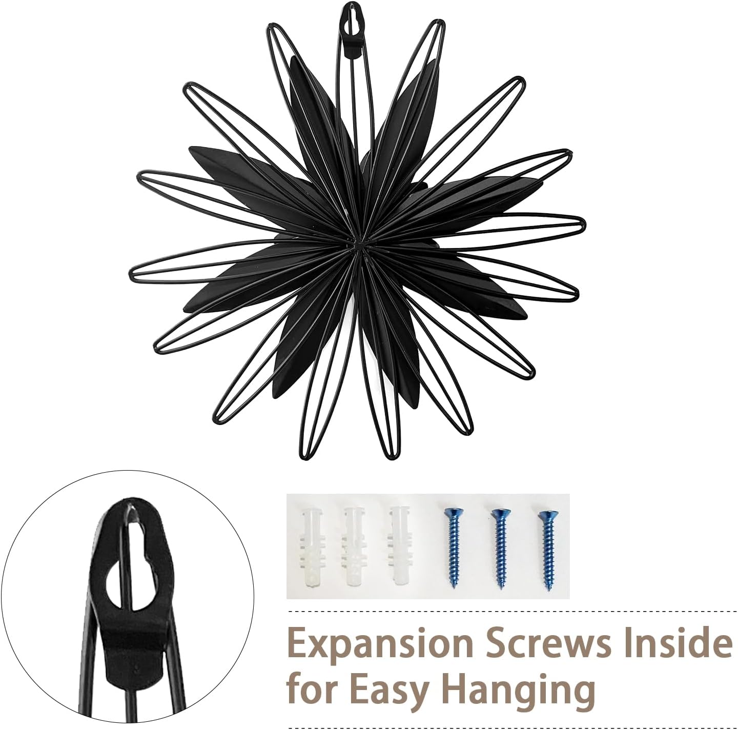 LIFFY Metal Flowers Wall Arts, 2 Pieces 3D Minimalist Flower Wall Decor for Living Room, Bedroom, Sunroom and Outdoor Spaces, Housewarming Gifts(11", blue&khaki)