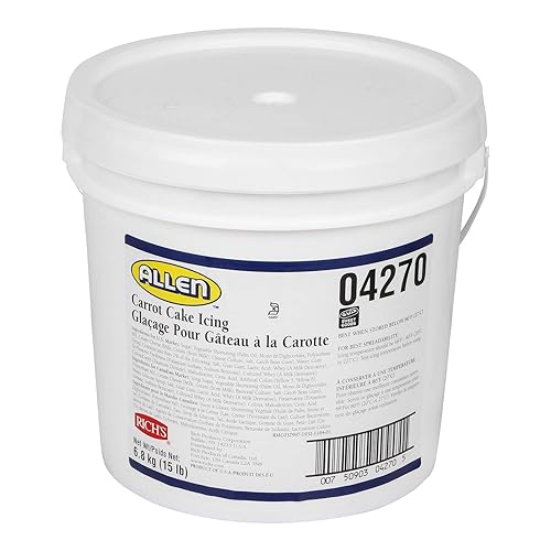 Rich's JW Allen - Glaseado de pastel ideal para pasteles y galletas, zanahoria, 240 onzas