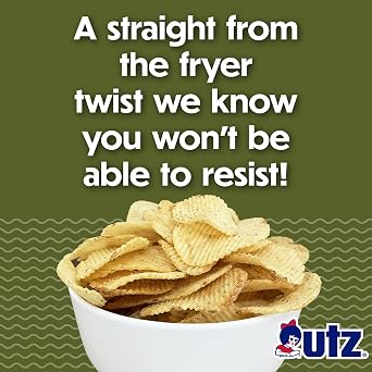 Utz Dill Pickle Rippled Potato Chips, 7.75 oz