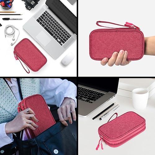 Miniatura 7 de Organizador electrónico para cable de viaje, bolsa organizadora electrónica, bolsa organizadora de accesorios electrónicos impermeable para banco de