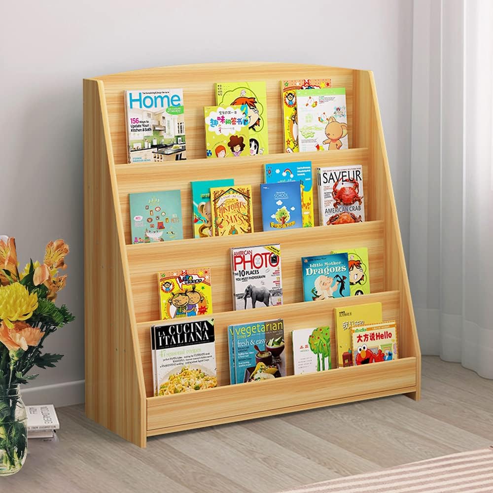 MYOYAY Kids Book Display Shelf,Single Sided Book Display