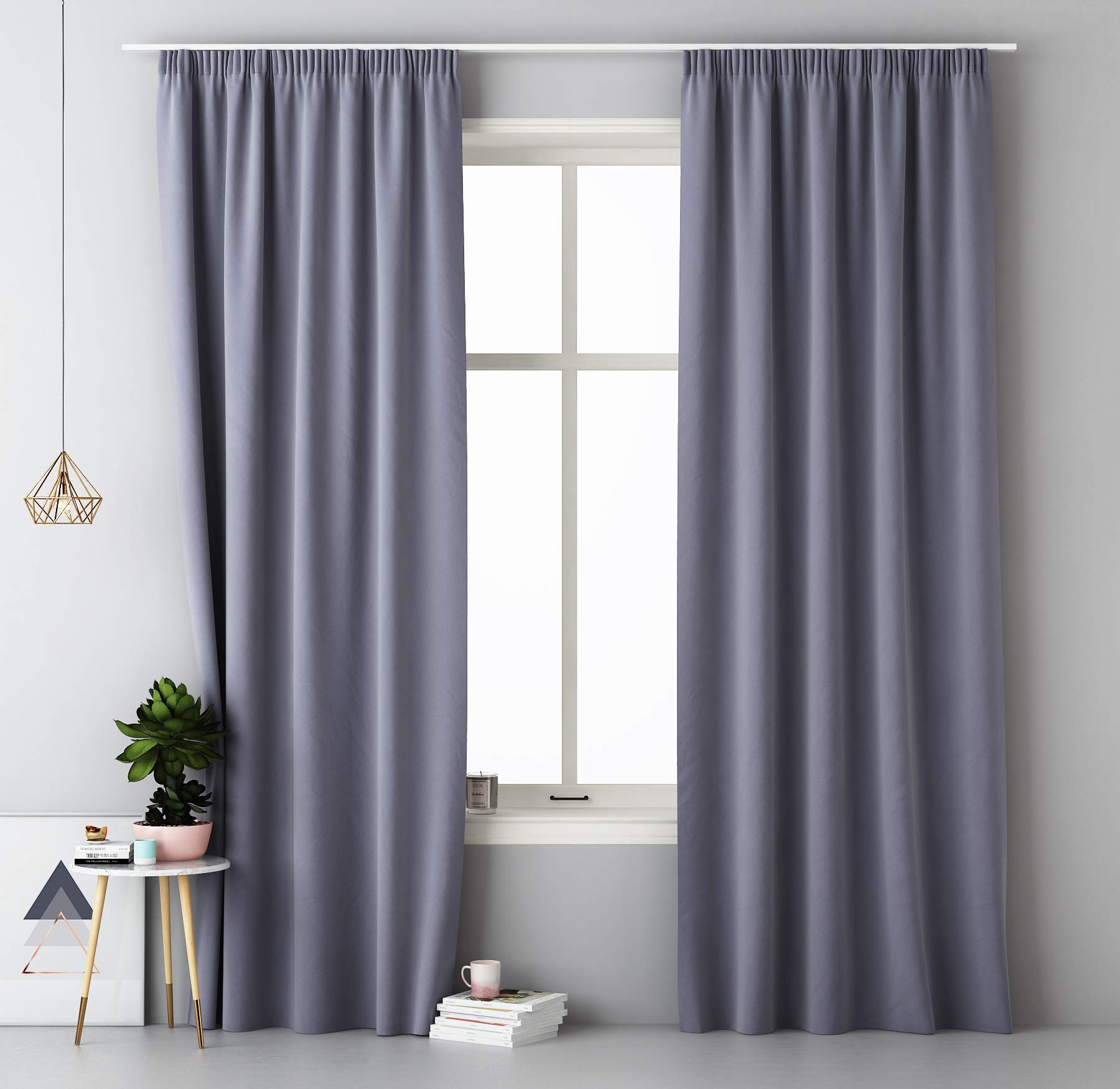ROOM99 Aura Curtain with Ruffle Tape, 140 x 250 cm, Width x Height Sliding Curtains, Modern Curtain, Living Room, Bedroom - Image 4