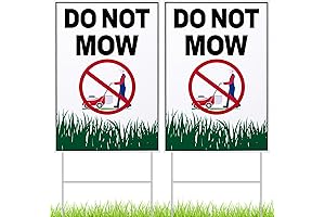 Blulu Do Not Mow Signs for Yard