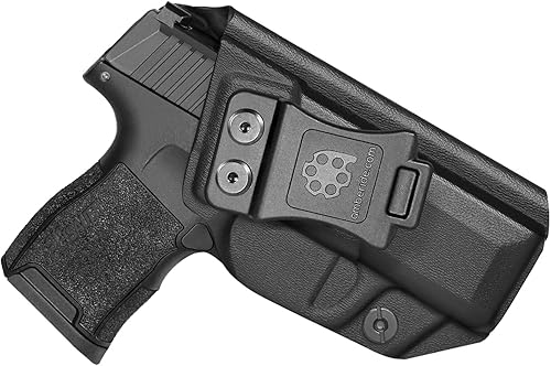 Miniatura 16 de Amberide Sig P365/P365 SAS/P365X IWB Holster, Kydex-Boltaron dentro de la cintura Fit Sig P365 0.354 in, retención segura, extracción rápida, 0-30°
