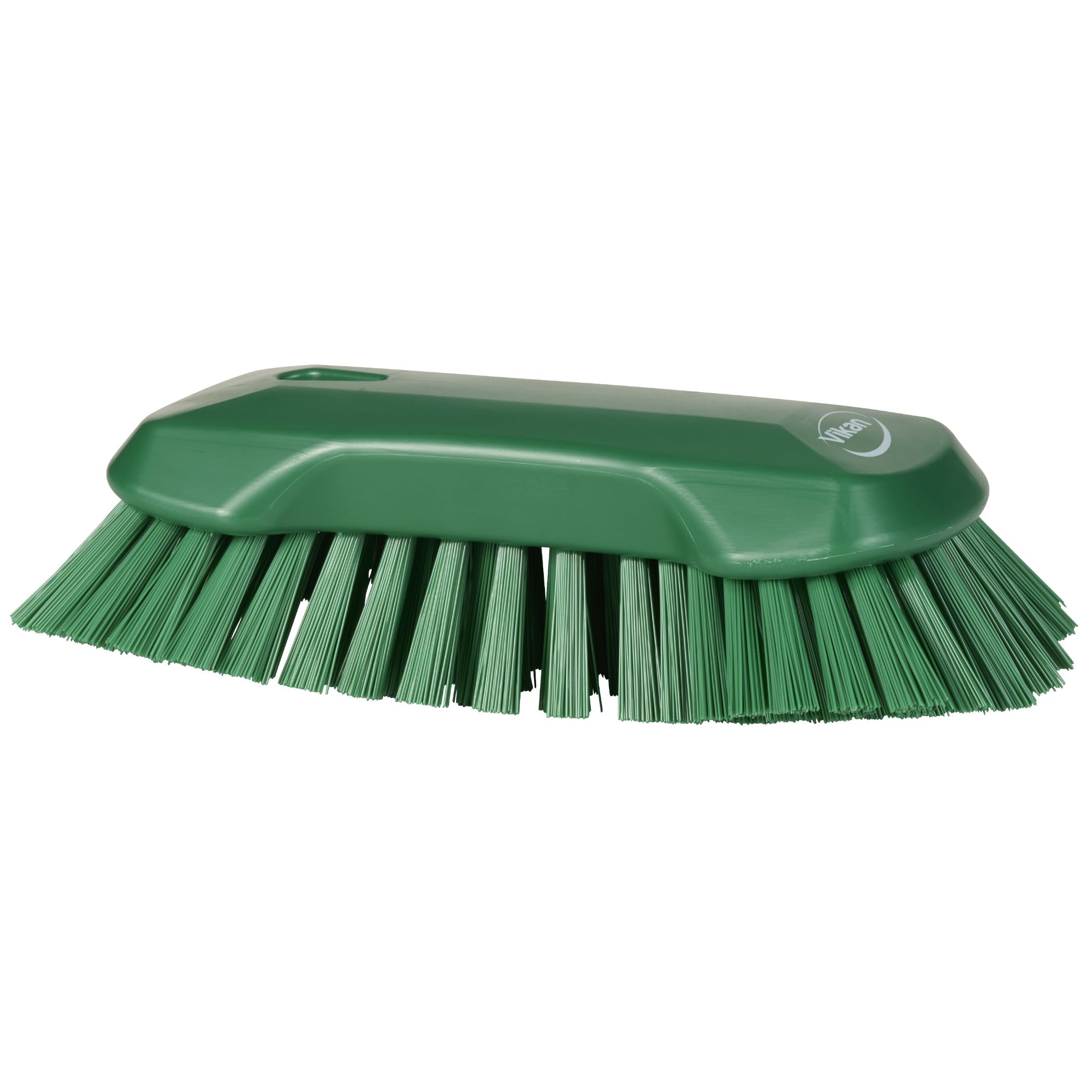 Vikan 38942 Extra Large Hand Brush, Multifunctional, Slip-Resistant Cleaning Tool, Extra Stiff Polypropylene & Polyester Bristle, 9.1", Green