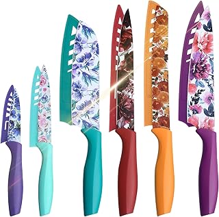 UPTRUST Knife Set, 12-piece Kitchen Knife Set Nonstick Coated, Professio...