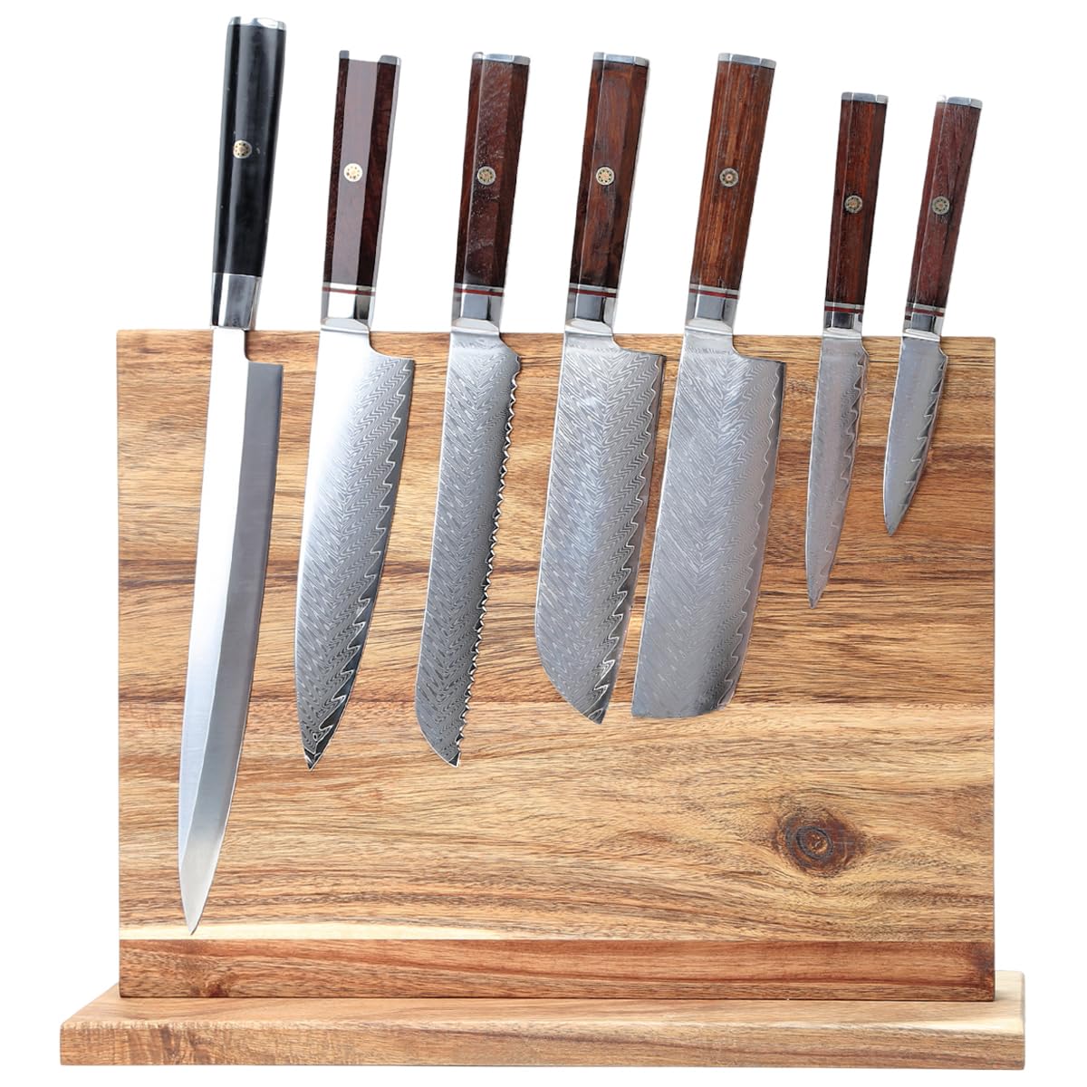 Uniharpa Double-sided magnetic knife blockholder rack magnetic stand with strong reinforced magnets and non-slip feet for safety. (XL)