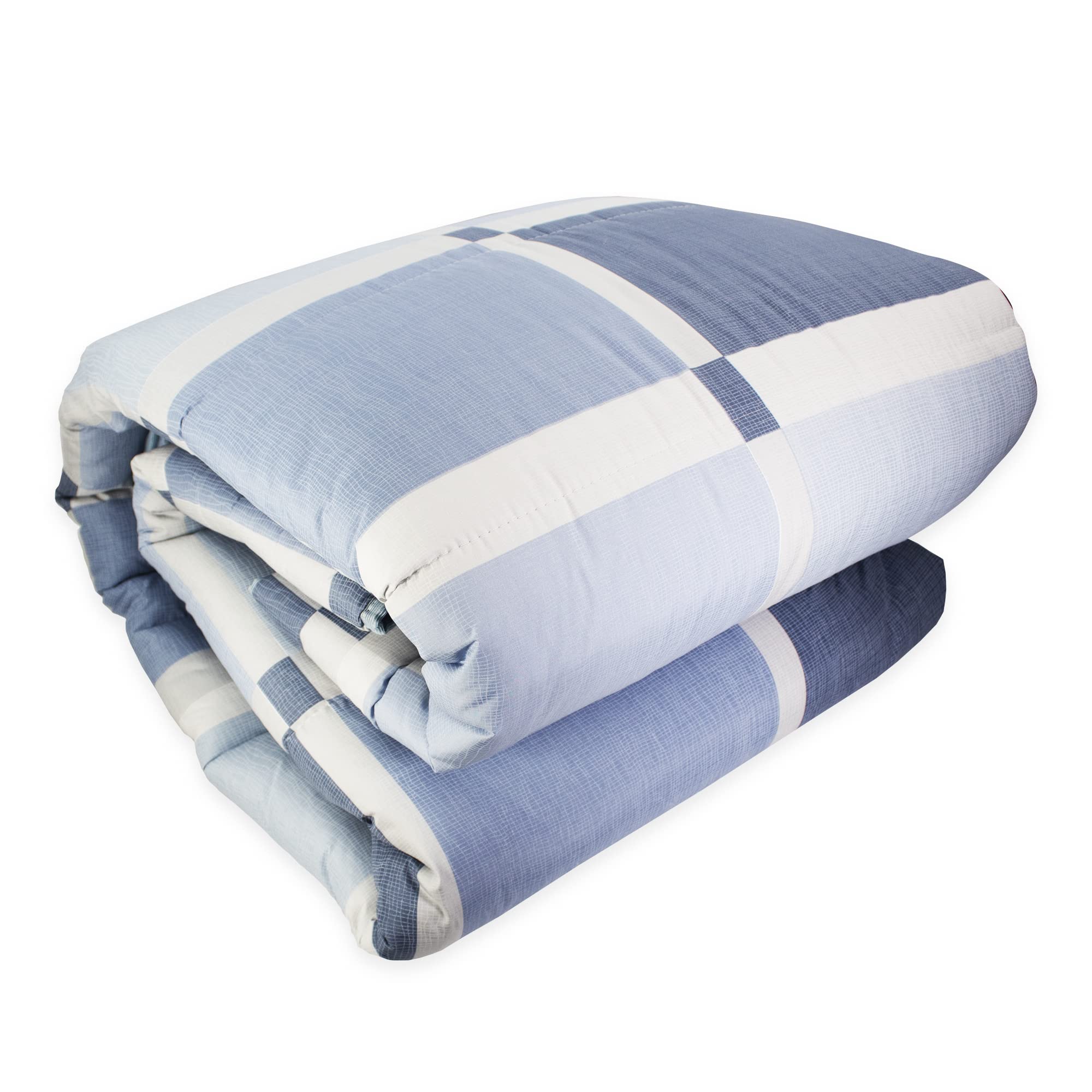 Trapuntino Primaverile Estivo 260x260 Cm – Geometrico Double Face, Microfibra 100 Gr/mq, Made In Italy, Colore Petrolio