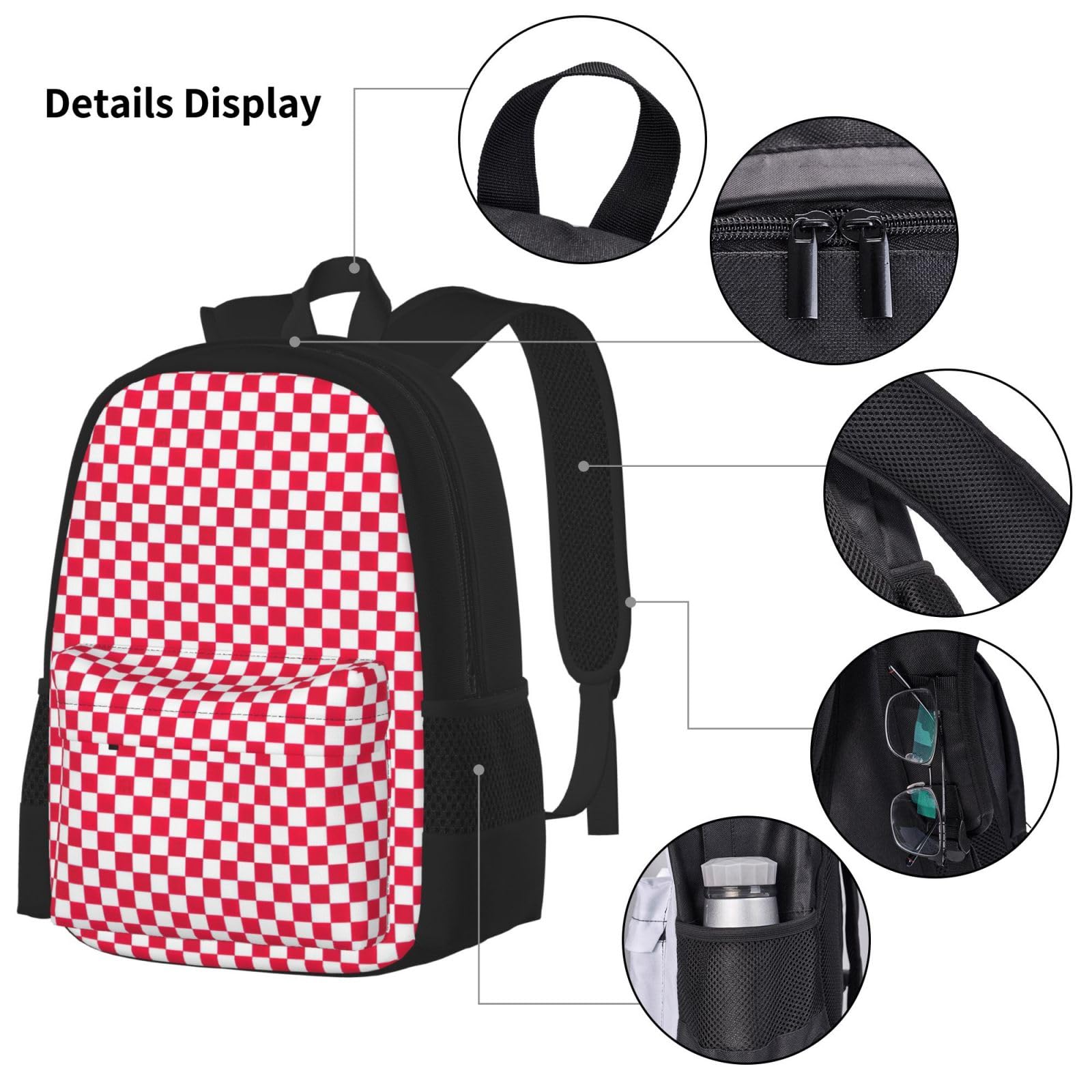 Zaino, borsa portapranzo, astuccio, set da 3 pezzi, per lavoro e